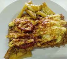 Отбивная из говядины с картофелем