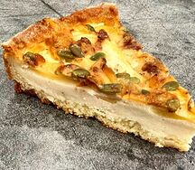 Грушевый пирог с горганзолой