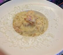 Фетучини с семгой