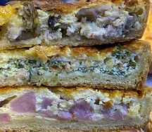 Лоранский пирог с курицей и грибами