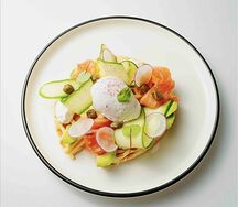 Вафли с лососем