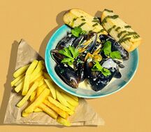 Мидии в соусе том ям