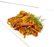 Лапша с курицей 