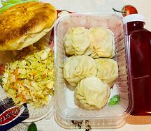 Комбо манты с тыквой и мясом