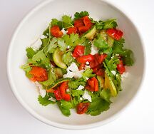 С фетой и печеным перцем