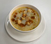 Куриный суп с лапшой со сливками
