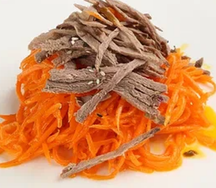 Корейская морковка с говядиной