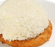 Куриный биточек с рисовым снежком