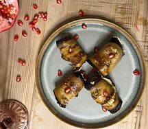 Рулетики из баклажанов с ореховой начинкой