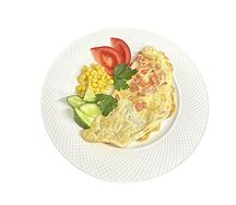 Омлет с помидорами 