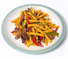 Картофель фри с мясом