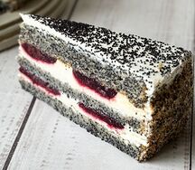 Торт Маковый с вишней 