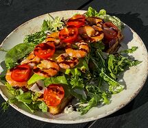 Вафля с креветками 
