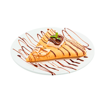 Блины с бананом и шоколадом