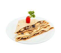 Блины с курицей и грибами