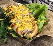  Хот-дог  с  курочкой гриль 
