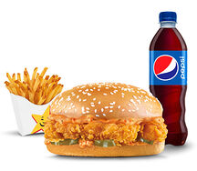 Спайси Чикен Тендерс Бургер Комбо