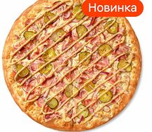 Мега пицца с беконом Большая Тонкое