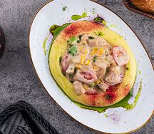 Курица с овощами в сливочном соусе