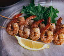 Шашлык из королевских креветок