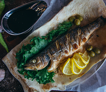 Сибас на углях