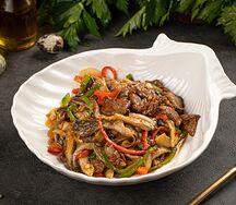 Мясо с грибами