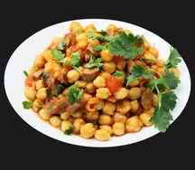 Нухут с телятиной в соусе