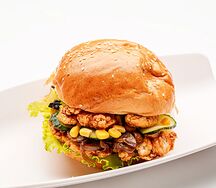 Мясной бургер куриный со стрипсами