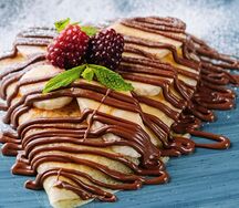 Блины с бананом и Нутеллой