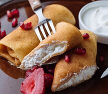 Блины с творогом