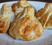 Хинкали с говядиной жаренные