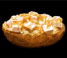 Печёная картошка с курицей