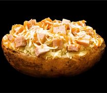 Печёная картошка с ветчиной