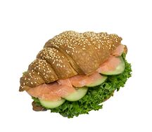 Круассан с семгой