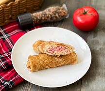 Блинчики с ветчиной и сыром