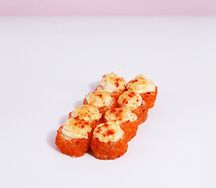 Запеченный с креветками и соусом чили