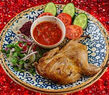 Перепелка с овощами