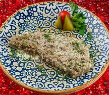 Язык в грибном соусе