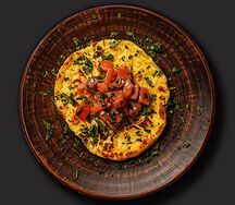 Омлет с красной рыбкой