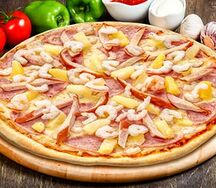 Пицца Гавайская (тонкое тесто)