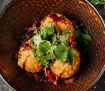Картофельные крокеты с беконом и сыром