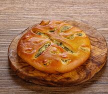 Хачапури с сыром и зеленью