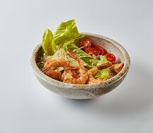 Салат цезарь с креветками