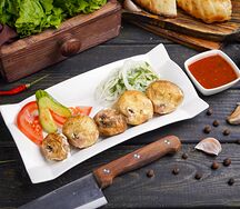 Грибы на мангале