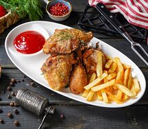 Цыплёнок табака с картошкой