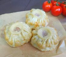 Буузы жареные со свининой и говядиной