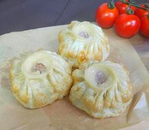 Буузы жареные с бараниной и говядиной