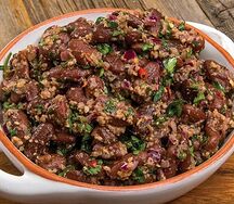 Лобио из красной фасоли с грецким орехом