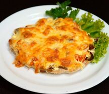 Мясо по-французски с грибами