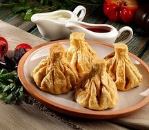Жареные Хинкали с бараниной